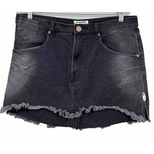 One Teaspoon Skirt‎ Adult Size 32 Black Distressed  Mini Jean Womens